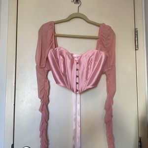 Pink corset bustier